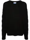 Off-white Off White Sweater With Embossed Diagonal Motif In Black