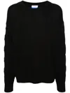 Off-white Off White Sweater With Embossed Diagonal Motif In Black
