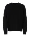Off-white Off White Sweater With Embossed Diagonal Motif In Black