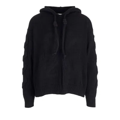 Pre-owned Off-white 3d Diagonal Knit Hoodie 'black' | Men's Size S