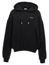 Off-white Barber Arrow Skate Black Hoodie With Logo Lettering On The Front And Maxi Logo Print On The Rear In 