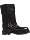 Off-white 40mm Buckle Strap Boots In Black