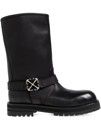 OFF-WHITE 40MM BUCKLE STRAP BOOTS