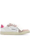Off-white Court Suede Low-top Rubber Sneakers In 013b White - Rose Pink