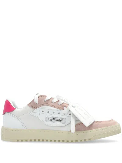 Off-white Court Suede Low-top Rubber Sneakers In White-ro