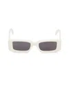Off-white 50mm Arthur Slim Rectangle Sunglasses In White