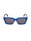 Off-white 53mm Branson Angular Rectangle Sunglasses In Blue