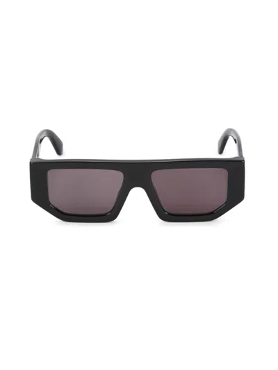 Off-white 53mm Vancouver Solid Angular Rectangle Sunglasses In Black