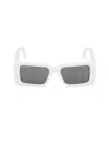 Off-white 54mm Milano Rectangular White Sunglasses In White