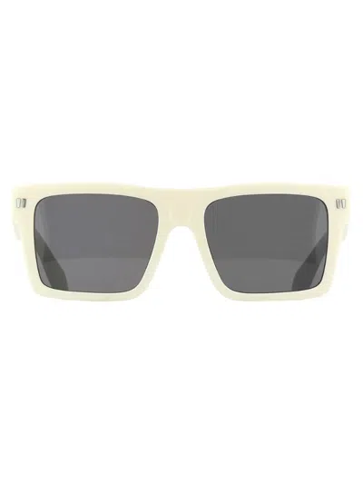 Off-white Geometric Frame Sunglasses In White