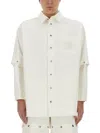 Off-white Off White Embroidered Overshirt In White