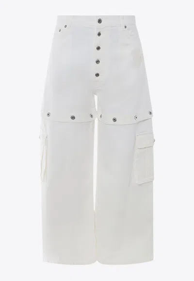 OFF-WHITE 90'S LOGO PATCH CARGO JEANS