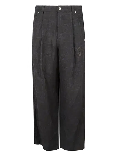 Off-white 90s Logo Baggy Tapered Trousers In Black