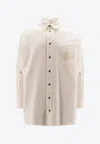Off-white Off White Embroidered Overshirt In White