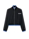Off-white 90s Logo Crop Track Jacket In Black