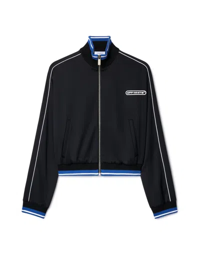 Off-white 90s Logo Crop Track Jacket In Black