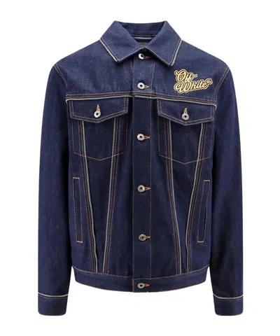 OFF-WHITE OFF-WHITE LOGO PATCH DENIM JACKET
