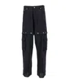 Off-white Black 90s Logo Straight Leg Cargo Pants In Black