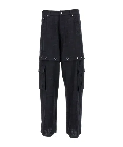 OFF-WHITE OFF-WHITE LOGO EMBROIDERED CARGO PANTS