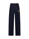 Off-white 90s Mid-rise Straight Leg Jeans In Blue Gol