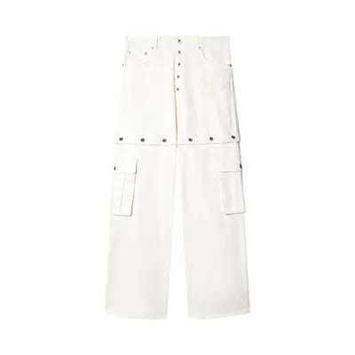 Pre-owned Off-white 90s Mid Rise Straight Leg Jeans 'white' | Men's Size 34