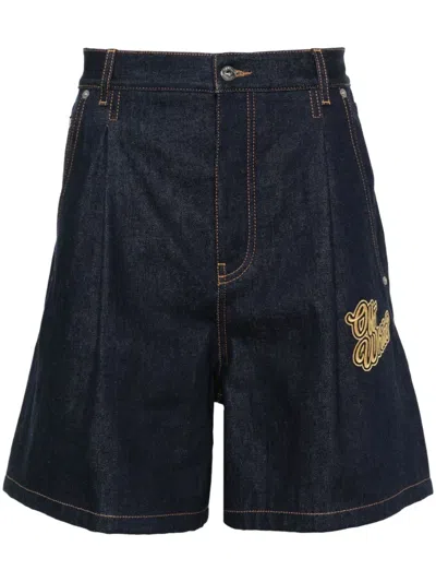 Off-white Denim Logo Shorts