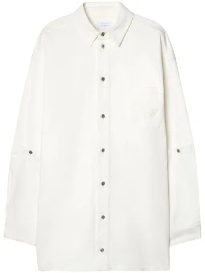 Off-white 90slogo Shirt Jacket In White