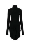 Off-white Off White Women Black Crepe Mini Dress In Blackblack