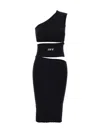 Off-white Black Abito Micro Boucl In Black