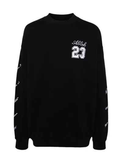 Off-white Abloh 23 Logo Skate Sweatshirt In Black