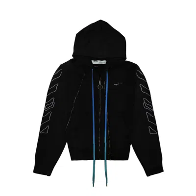 Pre-owned Off-white Abstract Arrows Slim Zip Hood 'black / White'