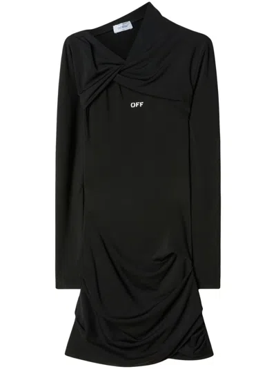 Off-white Abstract Mini Dress In Black