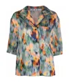 Off-white Abstract-print Bowling Shirt In Multicolor