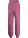 Off-white Abstract-print Track Pants In Purple