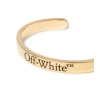 Off-white Logo Bangle Bracelet In Gold
