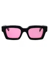 Off-white Acetate Black Pink Sunglasses In Black