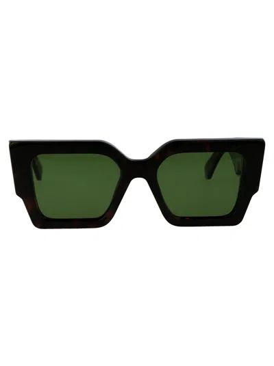 Off-white Acetate Havana Sunglasses In Black