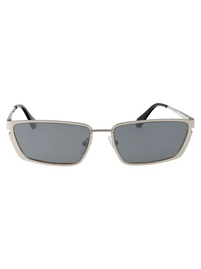 Off-white Acetate Metal Sunglasses In Gray
