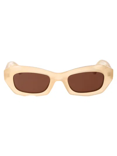 Off-white Acetate Sand  Sunglasses In Multi