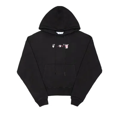 Pre-owned Off-white Acrylic Arrow Over Hoodie 'black/fuchsia'