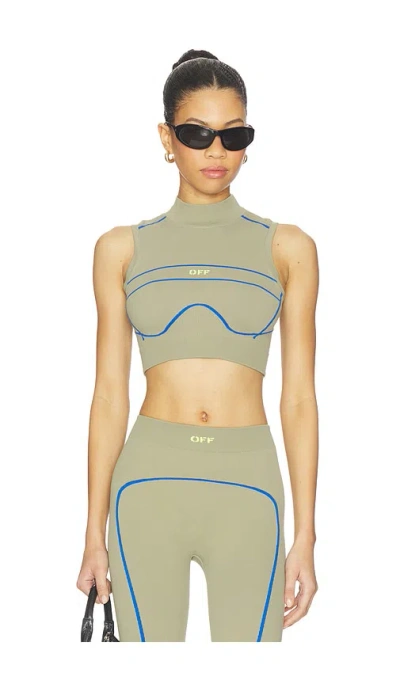 Off-white Active Arrow Seamless Top In Gray