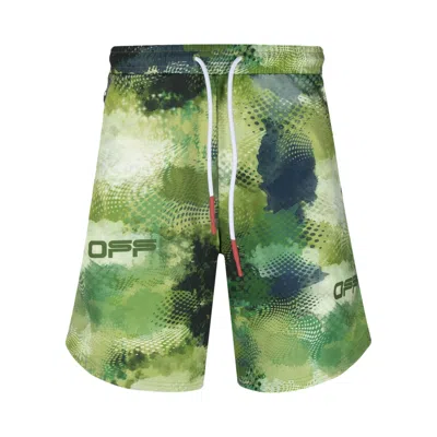 Pre-owned Off-white Active Knit Shorts Aop 'multicolor' In Multi-color