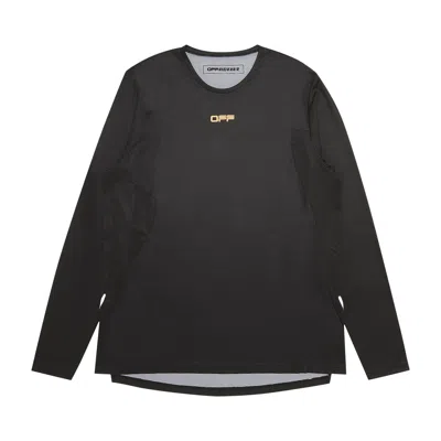 Pre-owned Off-white Active Long-sleeve Tee 'black/orange' | Men's Size L
