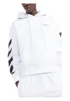 Off-white Wave Diagonal Brand-print Cotton-jersey Hoody In White