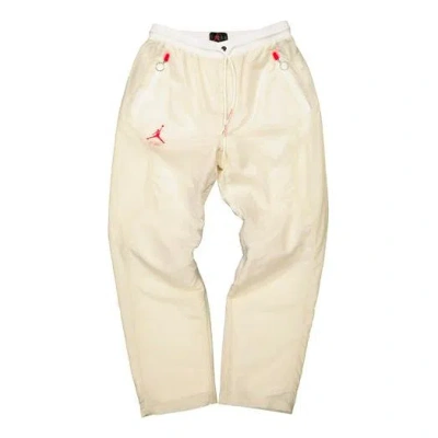 Off-white Air Jordan X  Logo Printing Sports Long Pants 'cream White' In Neutral