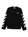 Off-white Airport Tape Long-sleeved T-shirt In Black