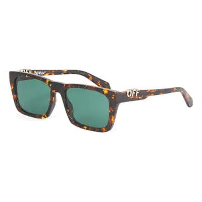 Off-white Albany Green Square Unisex Sunglasses Oeri13e 6055 56 In Brown