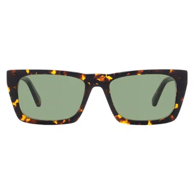 Off-white Albany Green Square Unisex Sunglasses Oeri13e 6055 56 In Brown