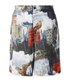 Off-white All-over Printed Bermuda Shorts In Multi