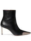 Off-white Allen Key Pointed-toe Ankle Boots In Black